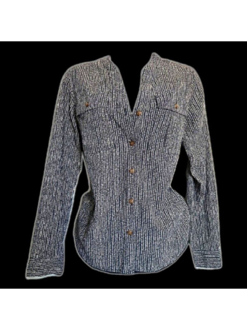 LL Bean Organic Cotton Button Down Blouse Small